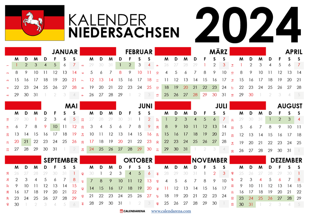 Ferien Niedersachsen 2024
