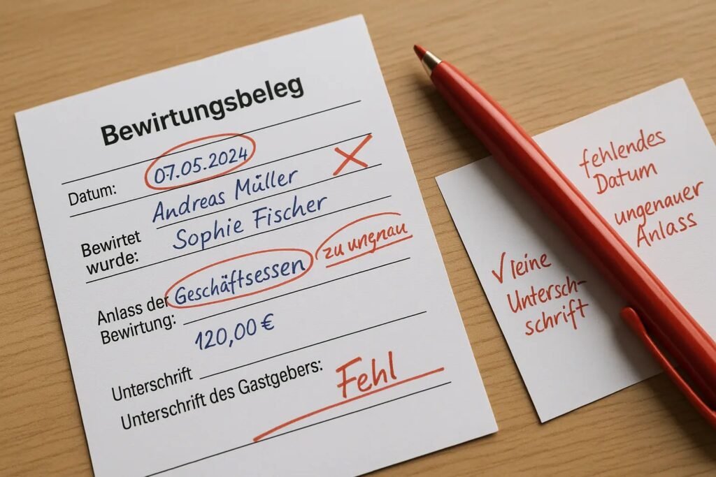 Der perfekte Bewirtungsbeleg: Diese 5 Punkte muss dein Finanzamt sehen